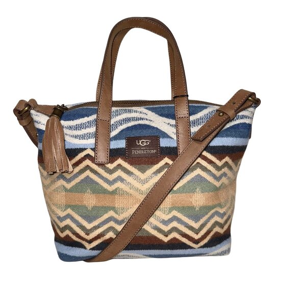 Ugg Pendleton wool and leather crossbody shoulder bag